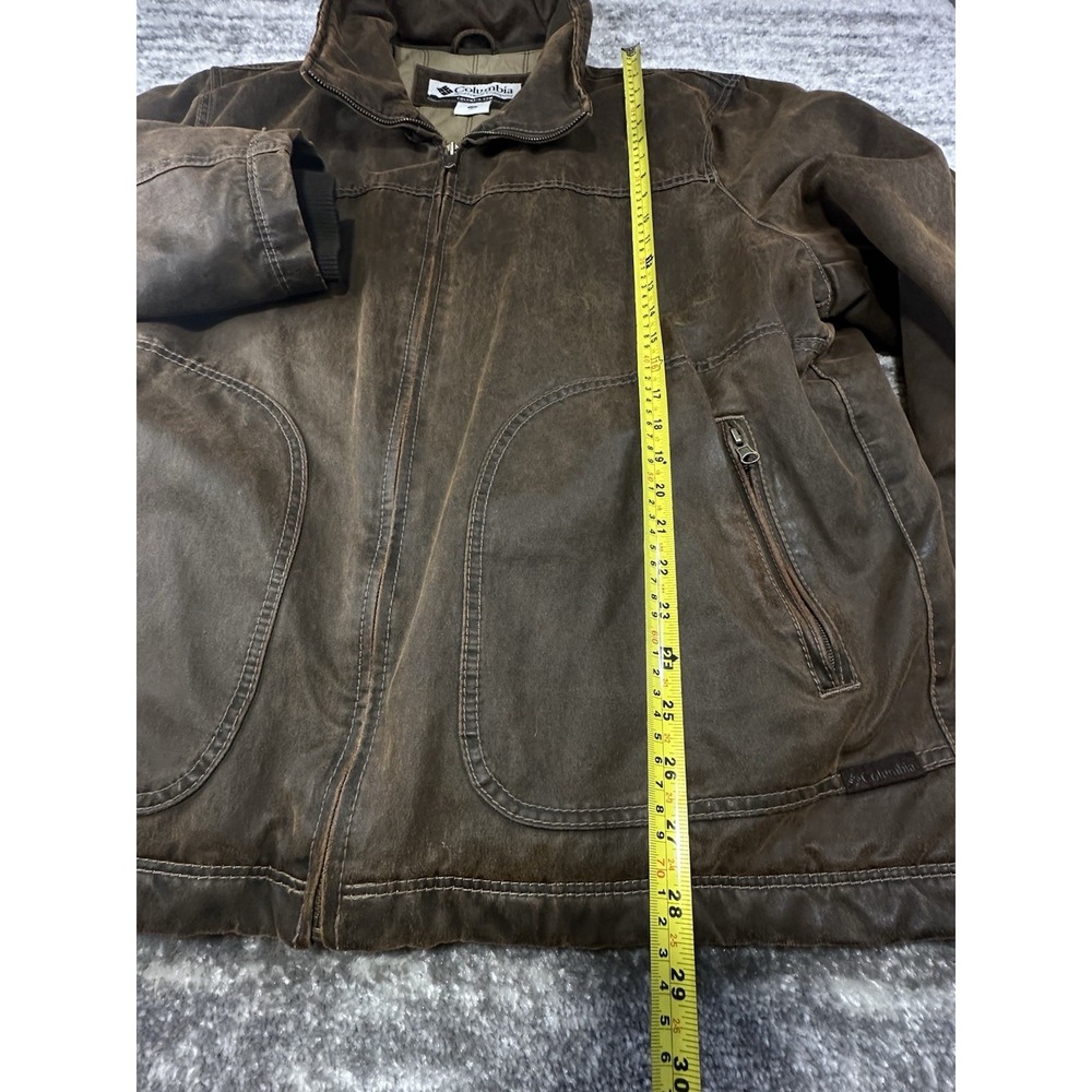 Vintage Columbia Brown Quilted Jacket Mens 2XL Washed Chore Barn Workwear Coat - Picture 6 of 14